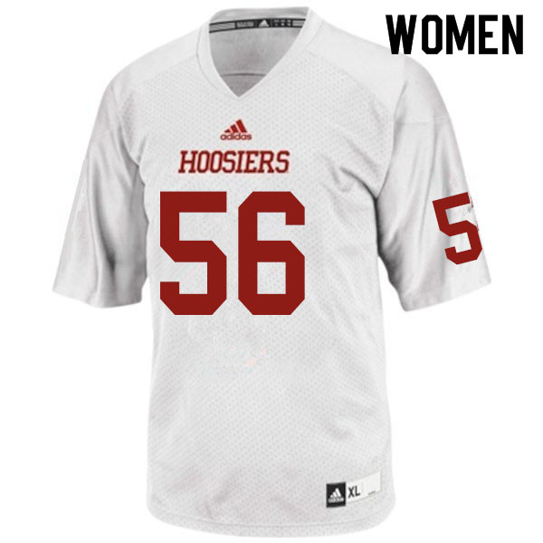 Women #56 Mike Katic Indiana Hoosiers College Football Jerseys Sale-White
